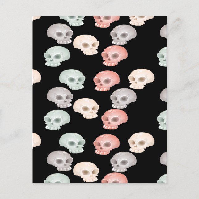 colourful skulls on black (Front)