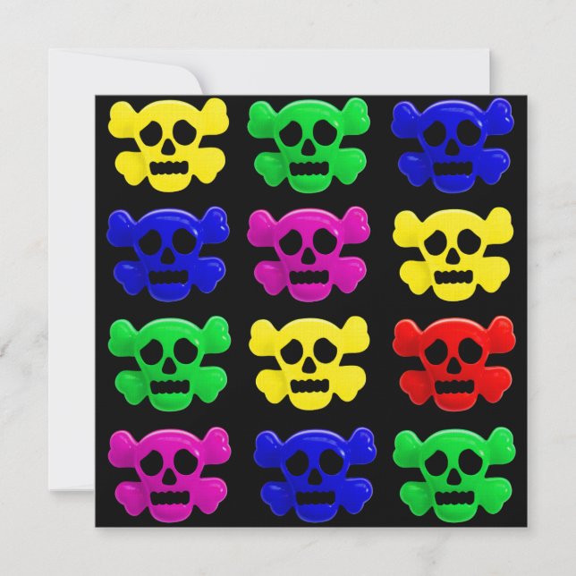 Colourful skulls pattern (Front)