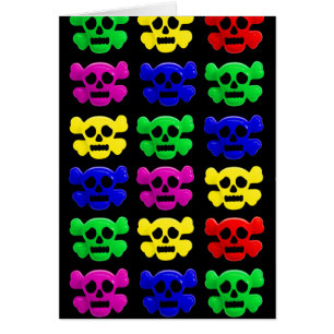 Colourful skulls pattern