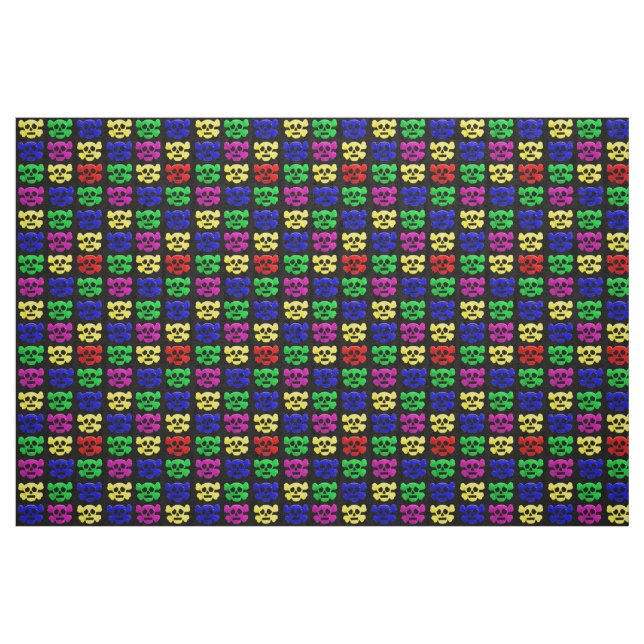 Colourful skulls pattern fabric (Fat Quarter)