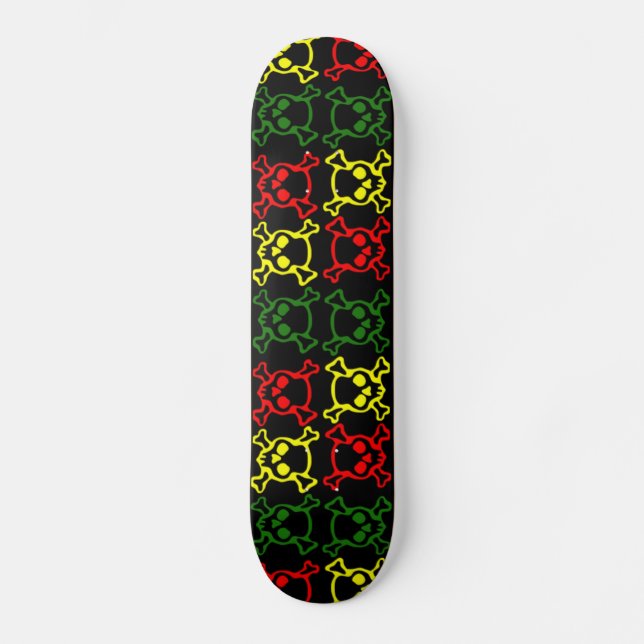 Colourful Skulls Skateboard (Front)