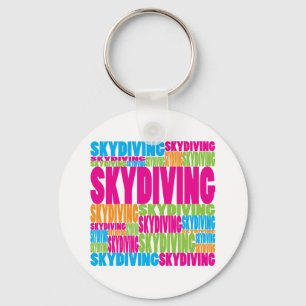 Colourful Skydiving Key Ring