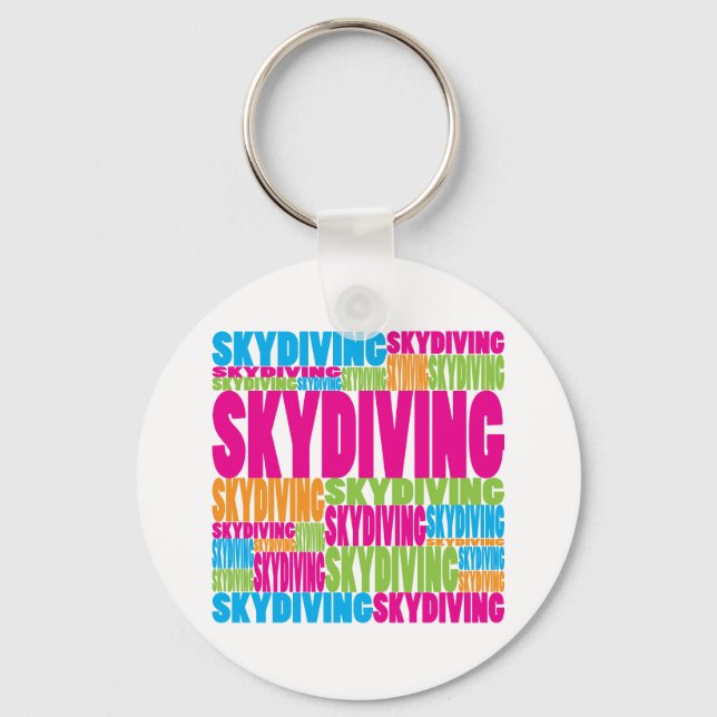 Colourful Skydiving Key Ring (Front)