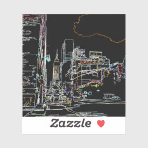 Colourful skyline in Manhattan