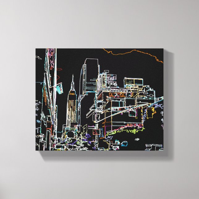 Colourful skyline in Manhattan Canvas Print (Front)