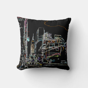 Colourful skyline in Manhattan Cushion