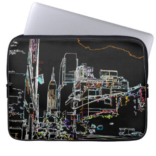 Colourful skyline in Manhattan Laptop Sleeve