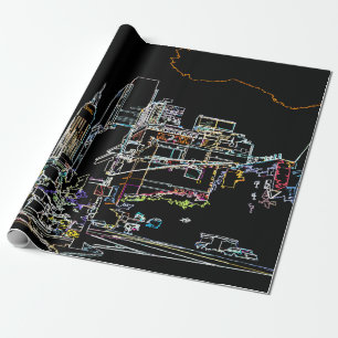 Colourful skyline in Manhattan Wrapping Paper