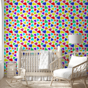 Colourful Small Triangle Repeat Pattern Wallpaper