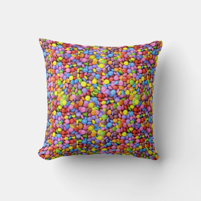 Colourful Smarties Sweet Candy Cushion (Front)