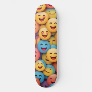 Colourful Smile Emoji Skateboard