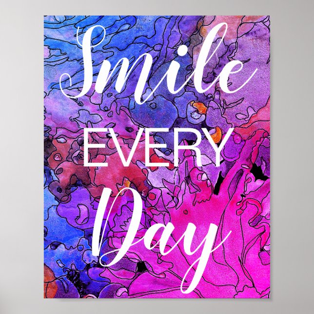 Colourful Smile Every Day Poster 8"x10" (Front)
