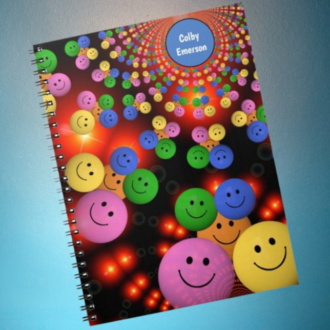 Colourful Smile Faces & Cute Happy Smiles Bubbles Notebook (Creator Uploaded)