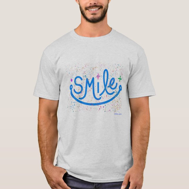 Colourful Smile Typography T-Shirt (Front)