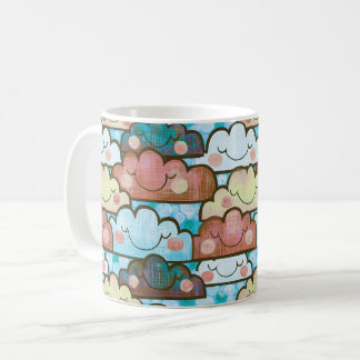 Colourful Smiling Clouds Coffee Mug