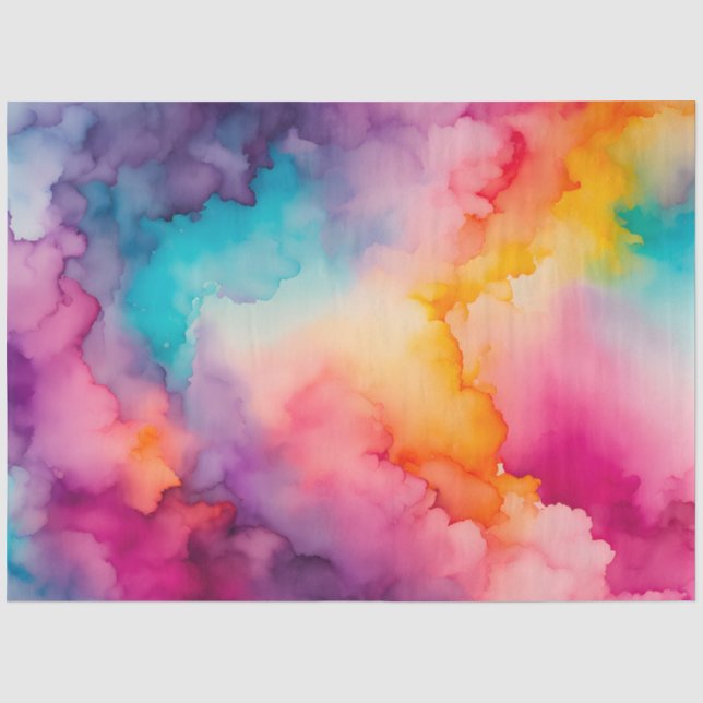 Colourful Smoke Art Tissue Paper (Front)