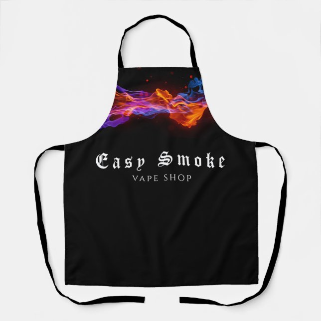 Colourful Smoke Vape Shop Business  Apron (Front)