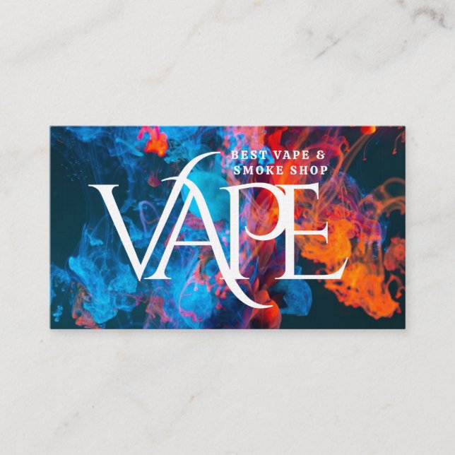 Colourful Smoke Vape Shop Business Card (Front)