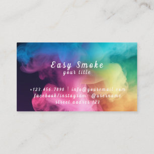 Colourful Smoke Vape Shop Business Card