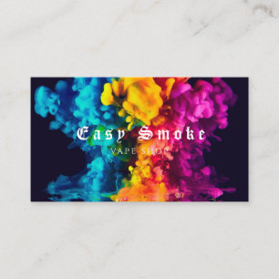 Colourful Smoke Vape Shop Business Card