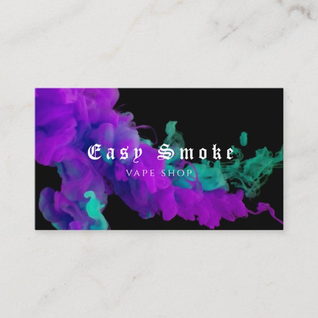 Colourful Smoke Vape Shop Business Card (Front)