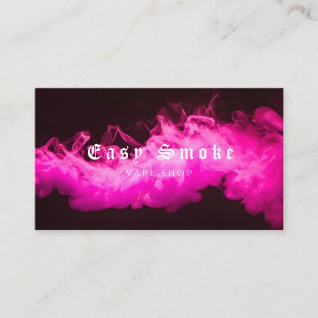 Colourful Smoke Vape Shop Business Card (Front)