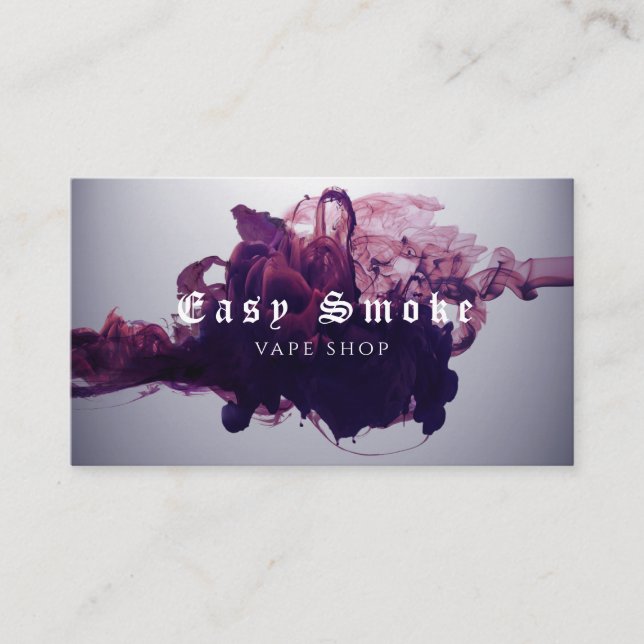 Colourful Smoke Vape Shop Business Card (Front)