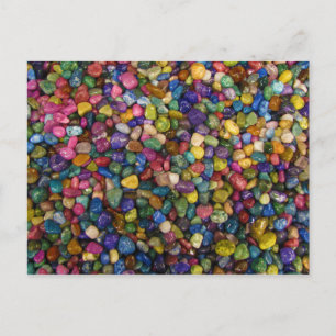 Colourful Smooth and Shiny Pebbles Rocks Postcard
