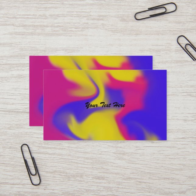 Colourful Smudge Business Cards (Front/Back In Situ)