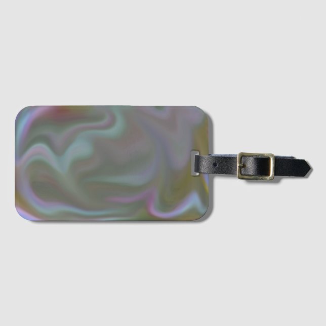 Colourful Smudge Luggage Tag (Front Horizontal)