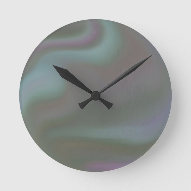 Colourful Smudge Round Clock (Front)
