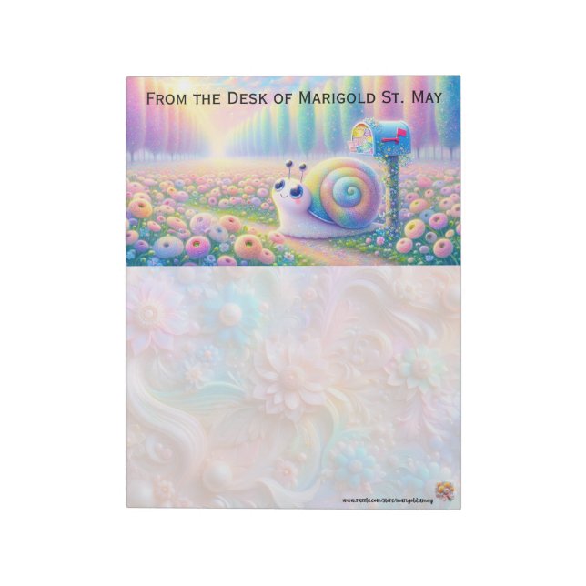 Colourful Snail Mail Notepad (Rotated)