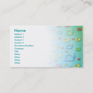 Colourful snails everywhere business card