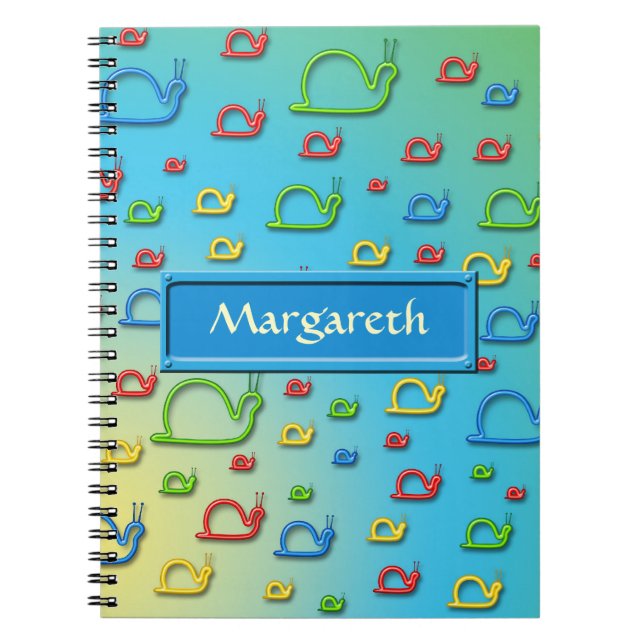 Colourful snails everywhere notebook (Front)