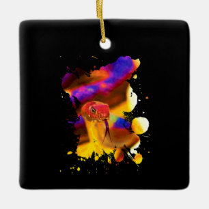 Colourful Snake Ceramic Ornament