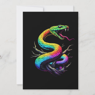 Colourful Snake Illustration Invitation