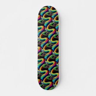 Colourful Snake Illustration Skateboard