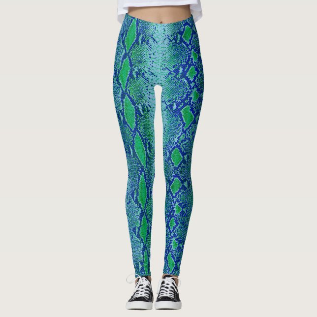 Colourful Snake Skin Leggings (Front)