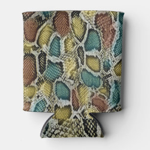 Colourful snake skin: seamless design. can cooler