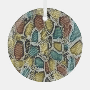 Colourful snake skin: seamless design. glass tree decoration
