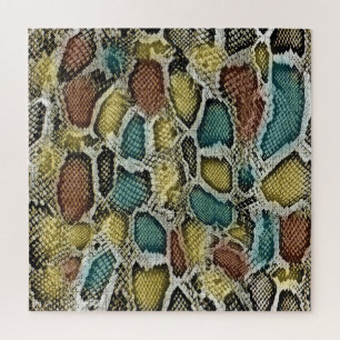 Colourful snake skin: seamless design. jigsaw puzzle