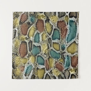 Colourful snake skin: seamless design. tapestry