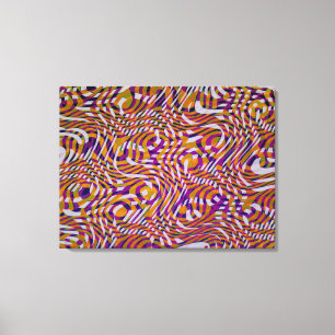Colourful Snake Styles Pattern Design Canvas Print