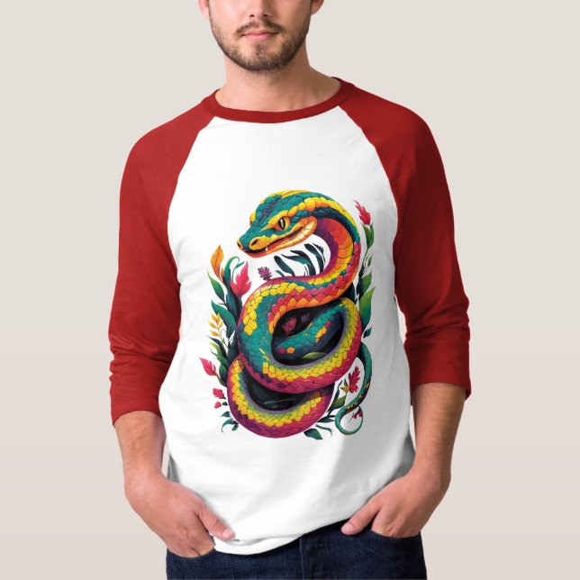 Colourful Snake T-Shirt (Front)