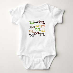 Colourful Snakes Python Reptile Pattern Baby Bodysuit