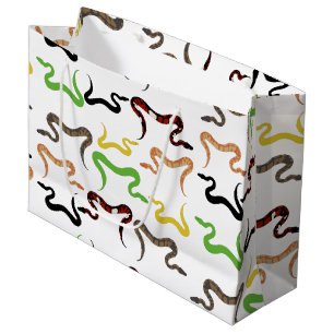 Colourful Snakes Python Reptile Pattern Large Gift Bag