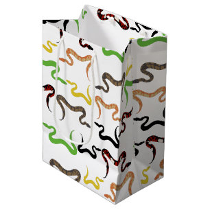 Colourful Snakes Python Reptile Pattern Medium Gift Bag