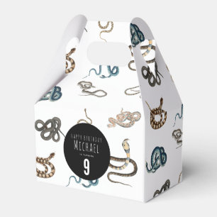Colourful Snakes Reptile Animal Birthday Party Favour Box