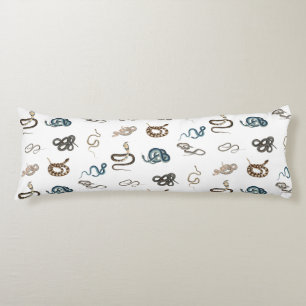 Colourful Snakes Reptile Animal Pattern Body Cushion