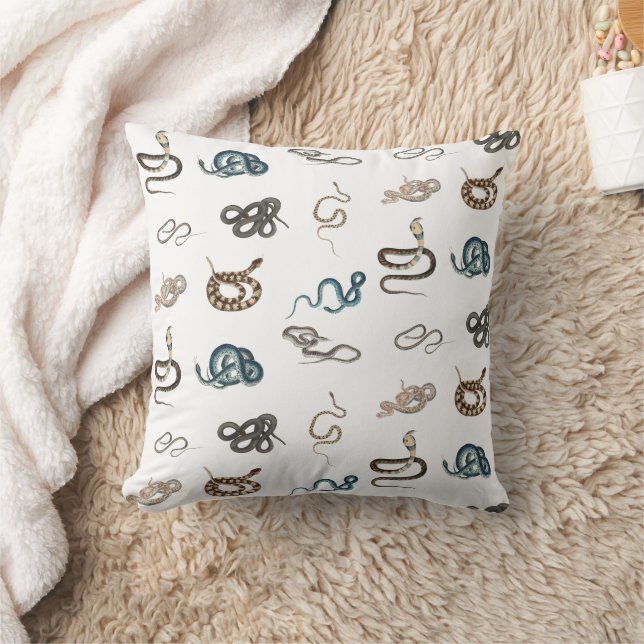 Colourful Snakes Reptile Animal Pattern Cushion (Blanket)